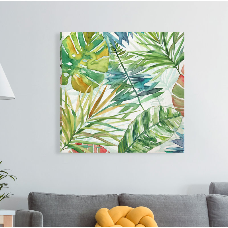 « tropical sketchbook i », peinture sur toile tendue, H 10 po x l 10 po x P 1,5 po