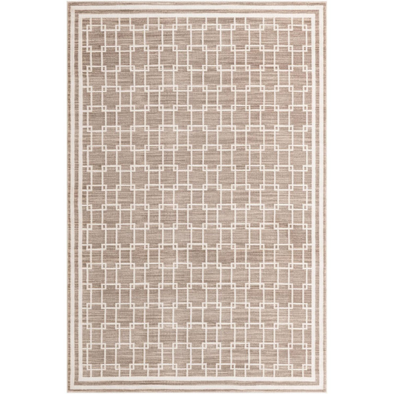 Tapis beige contemporain Ogorman, Rectangle 6 pi 1 po x 9 pi