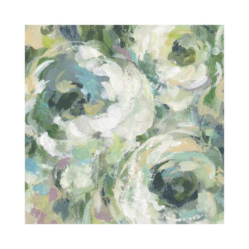 Sage And Lavender Peonies II Light by Silvia Vassileva - Gallery-Wrapped Canvas Giclée on Canvas, Canvas