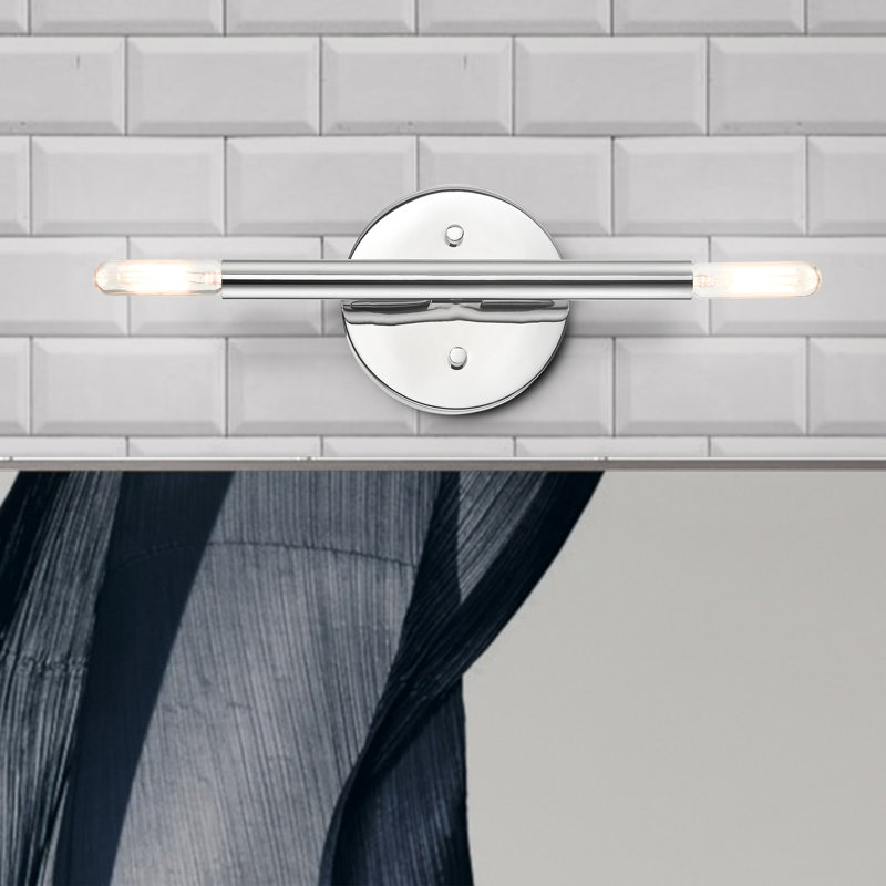 Applique murale articulée à 2 lumières Bahja, Chrome poli