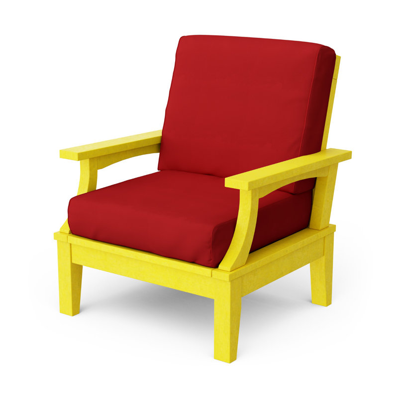 Chaise à assise profonde Heritage, Jaune, Rouge