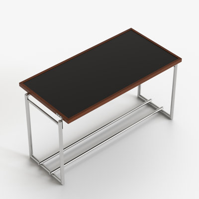 48.42 In. Modern Walnut 2-in-1 Transforming Coffee Table To Dining Table With Heavy-duty Stainless Steel Frame