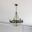 Luminaire suspendu en bois perlé noir Starry