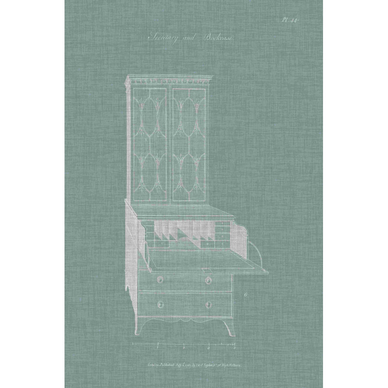 Bureau et bibliothèque Hepple Blanc I, H 36 po x l 24 po