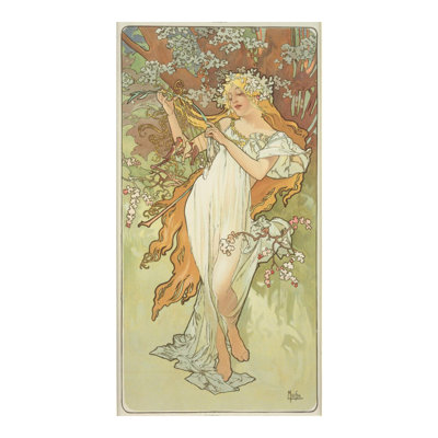 The Seasons: Spring (1896) by Alphonse Mucha - Giclee Print