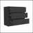 Dresser Maldus, Three Drawers, Black Wengue Finish-670570851