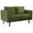 Marick Knapp 55.5" wide velvet round armrests and thick seat cushions loveseat-797337847
