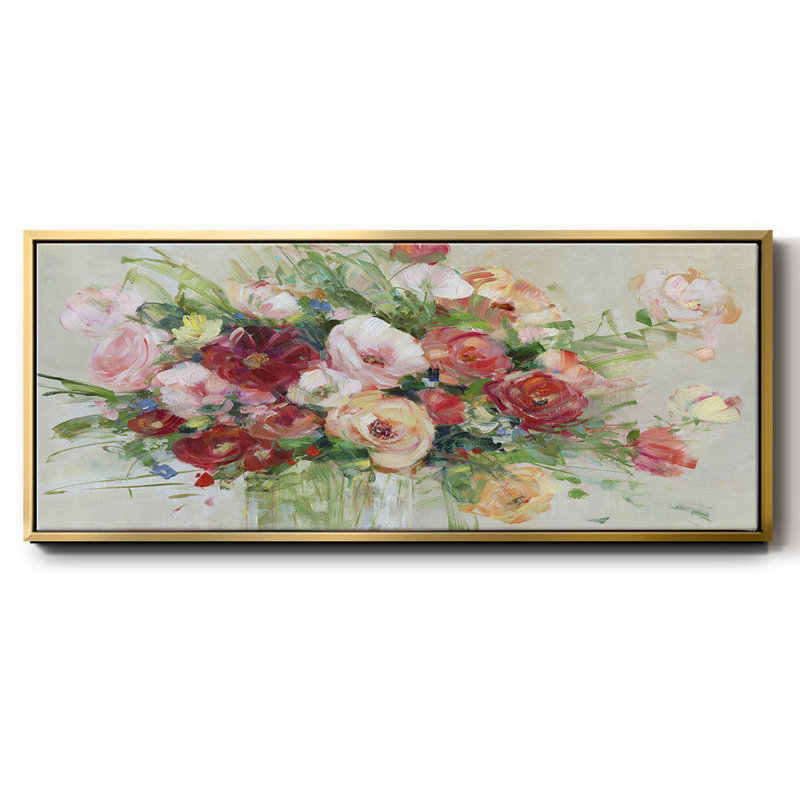 Just Peachy- Framed Canvas, 8" H x 20" W