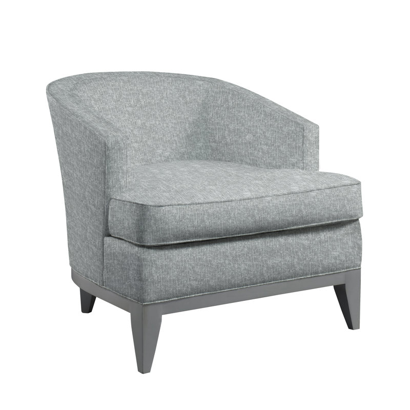 Caroline 31" Wide Polyester Barrel Chair, Castine Gray