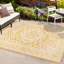 Tapis intérieur / extérieur jaune / crème Aaleayah Medallion-212503058