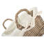 Wicker Lined Storage Basket with Handles-1941628113
