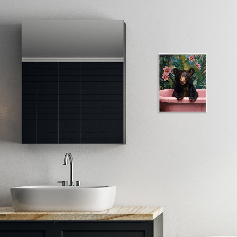 Plaque murale brun avec ours brun, design par Momart