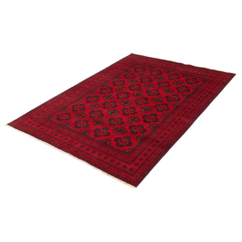 Tapis unique en laine noué à la main 6 pi 7 po x 9 pi 8 po nouvel âge Karlsruhe