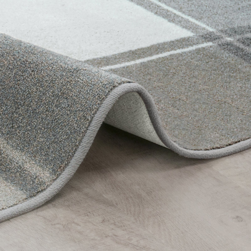 Morning Fog 3'10" x 5'4" Stain-Resistant Synthetic Area Rug