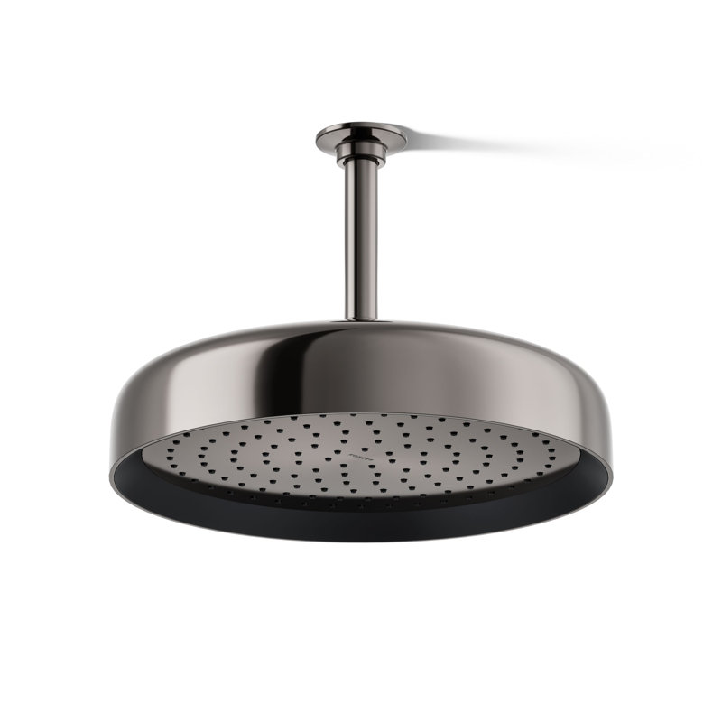 Statement™ 2.5 GPM Round 12 in. Rainhead with Katalyst Air-Induction Technology, Vibrant Titanium, Round, 1.75 GPM