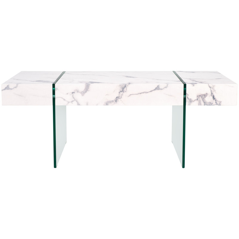 Sled Coffee Table, Marble White