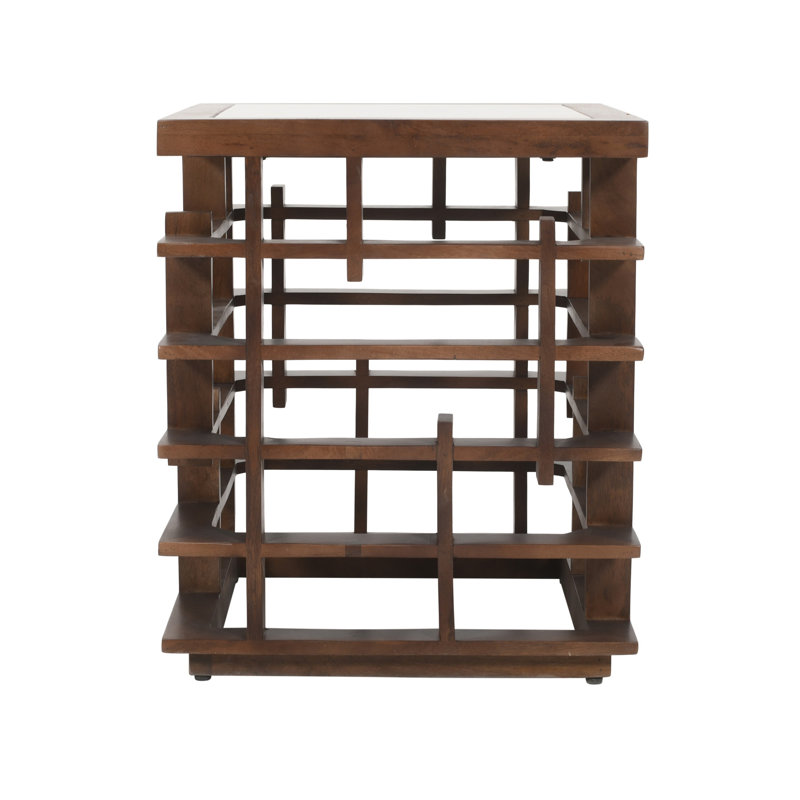 Table de bout avec roulettes Utica Brown