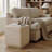 Daphne Outdoor Patio Mgo Side Table, Beige Travertine Finish, Set Of 1