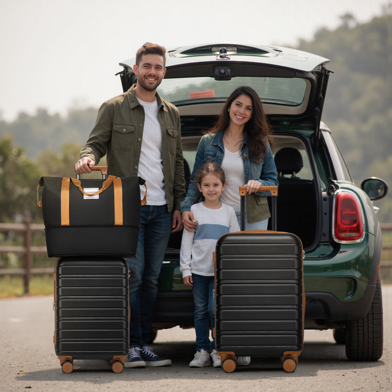 Luggage Sets 6 Piece With Duffel Bags, Hardside Expandable Suitcases With Spinner Wheels