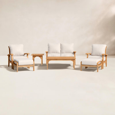 Summerton 6-Person Teak Patio Seating Group