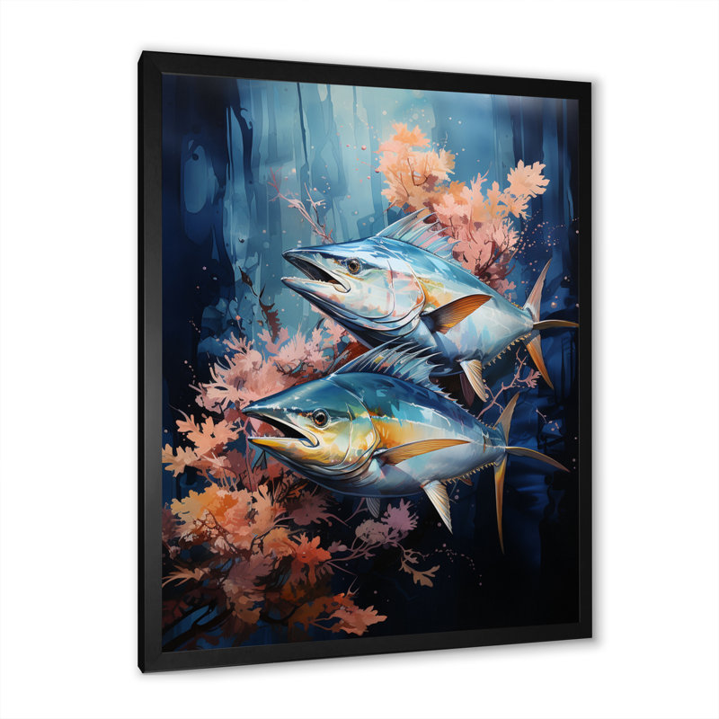 Zao Fishing Majestic Marlins V - imprimé, Cadre photo noir, H 20 po x l 12 po x P 1 po