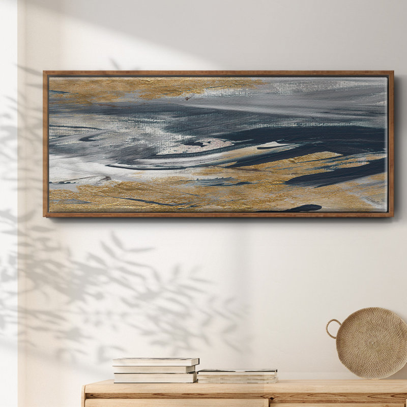 Tumultueux bleu marine - toile encadrée