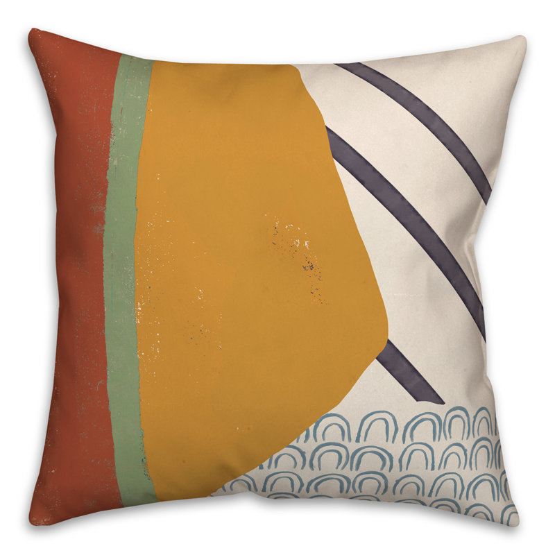 Geometric Outdoor Reversible Throw Pillow