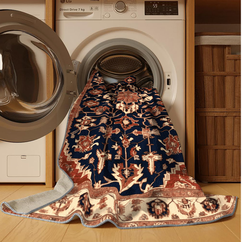 Tapis brun lavable à la machine, Rectangle 4pi x 6 pi