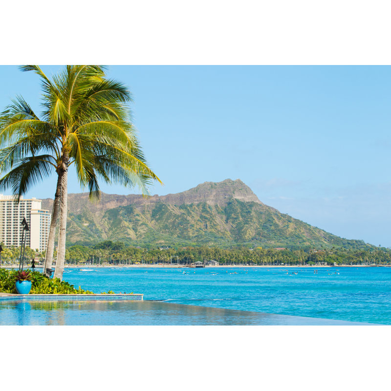 Diamond Head, Waikiki, by EpicStockMedia - Wrapped Canvas Print, 30cm H x 46cm W
