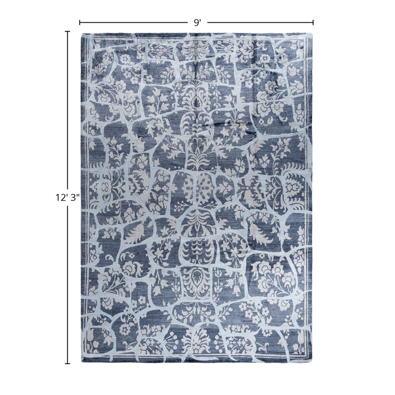 Overdyed One-of-a-Kind 9' 0" X 12' 3" Hand Knotted Area Rug