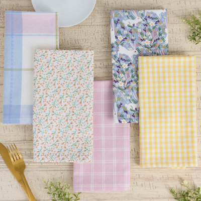  Oh Hoppy Day Plaid Napkin Set/4