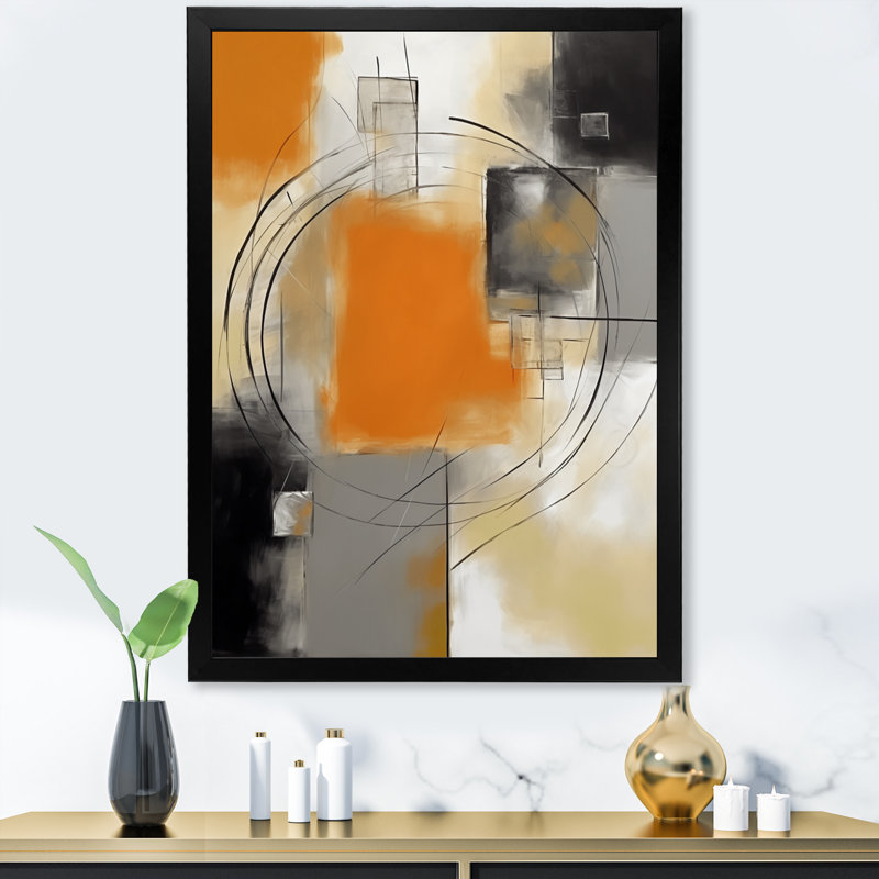 «Coggin Exploration Abstracted Patterns III», reproduction d'art sur toile, Cadre photo noir, H 32 po x l 24 po x P 1 po