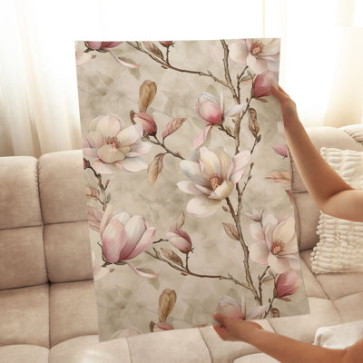 Floral Magnolia Flowers II Cottage, reproduction d'art non encadrée