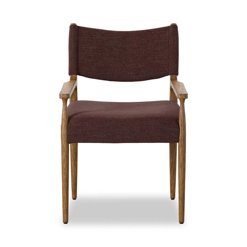 Tara Yokum Dining Armchair, Toasted Oak, Laughlin Plum