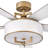 56" Hampton 5 - Blade LED Standard Ceiling Fan with Wall Control and Light Kit Included-1335761968-1335761971