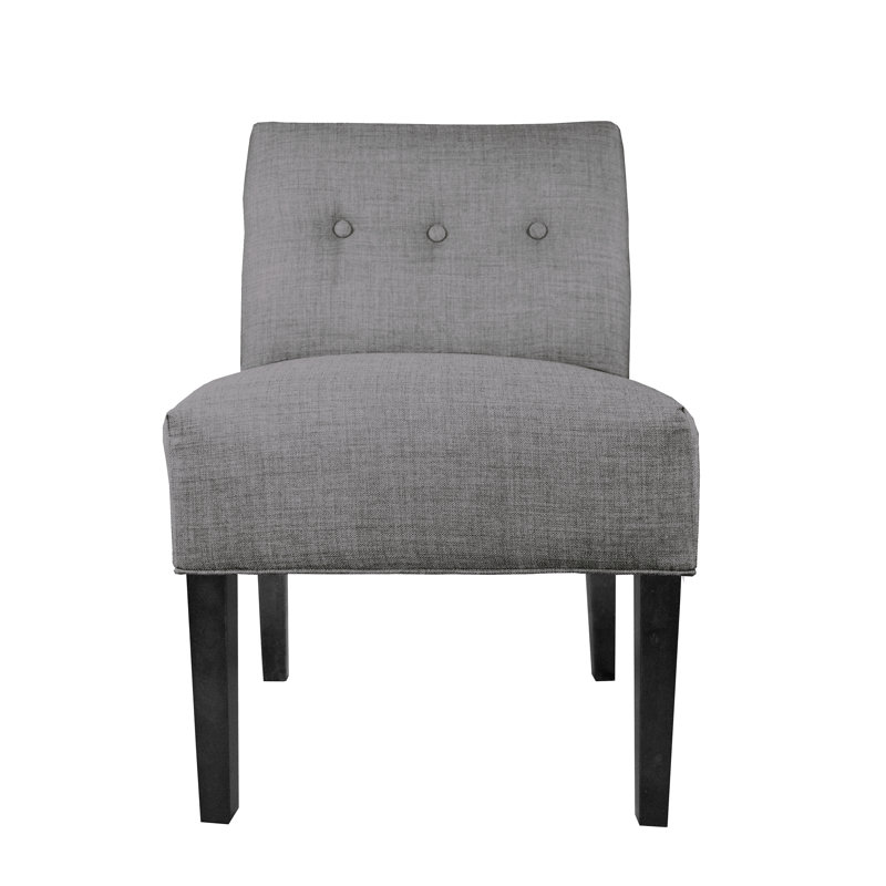 Niambi Upholstered Slipper Chair, Gray