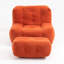 Chaise sans accoudoirs en velours avec repose-pieds-1003410349