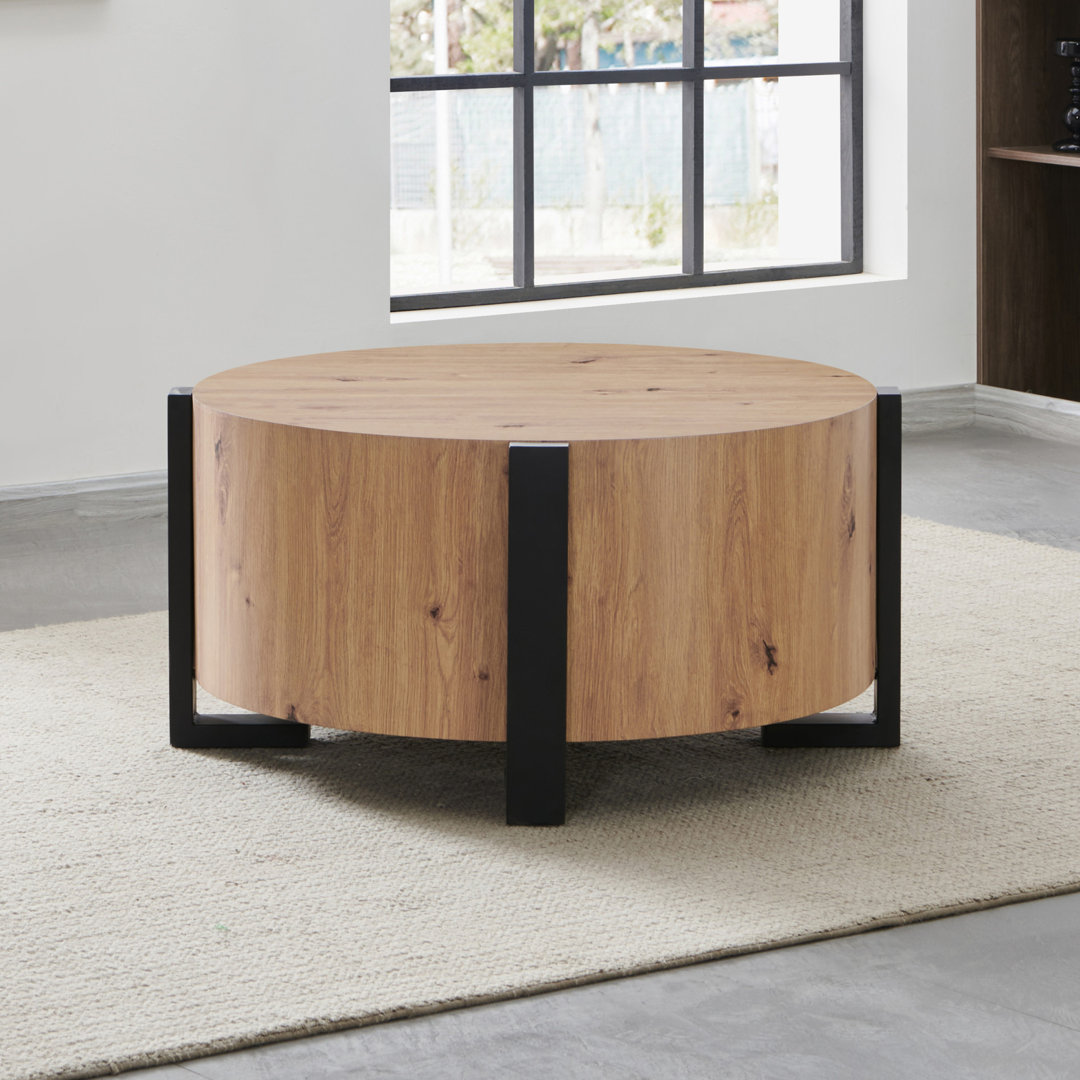 Hovnan 36" Round Wood Coffee Table