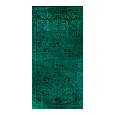 One-of-a-Kind 18' 7" x 8' 10";18' 7" x 8' 10" 2010s Rectangle Wool Area Rug in Green
