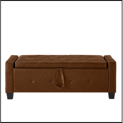 Upholstered Tufted Bench with Storage