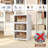 3 Pack Stackable Storage Drawers With Wheels Multi-Purpose Plastic Book Toys Organizer, Portable Bookcase And Closet Storage For Home, Office-986003409