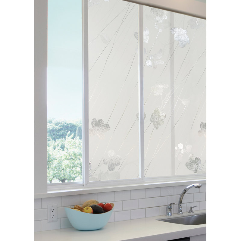 Frosted Silver Rose 24" x 36" Vinyl Window Film