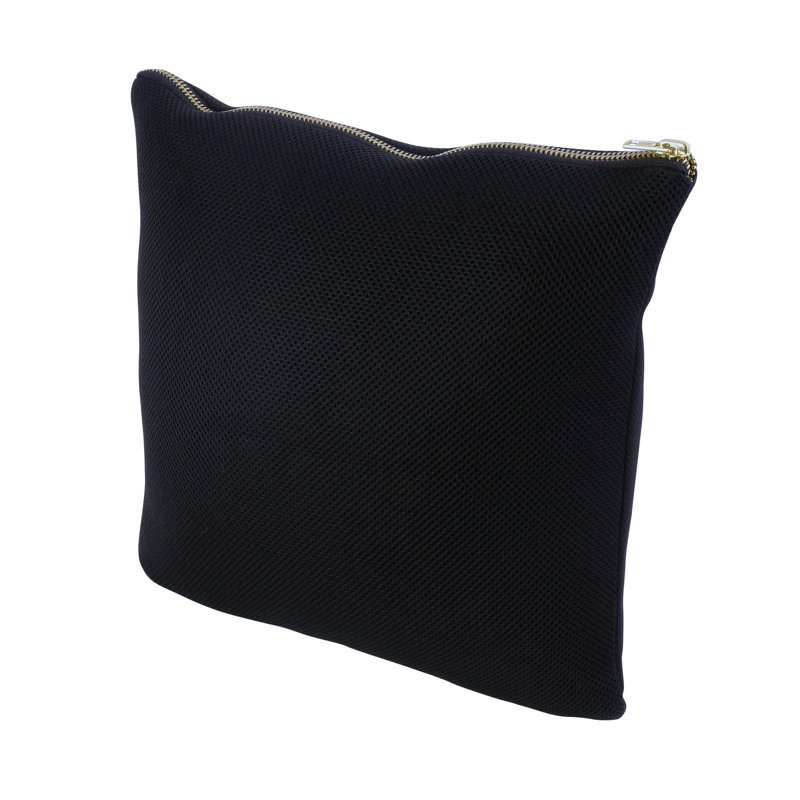 Coussin décoratif, H 17,75 po x l 17,75 po x P 1 po, Noir