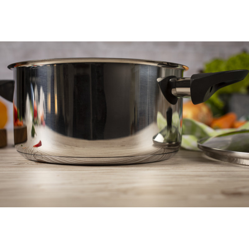 Kuhn Rikon Classic Stainless Steel Non-Stick Induction Safe Casserole Pot, 24cm / 5.3L