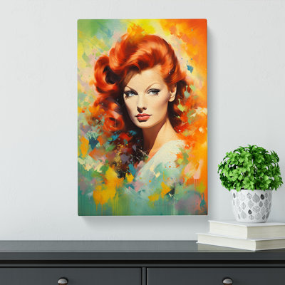 Red Headed Woman Colour Field - No Frame Print