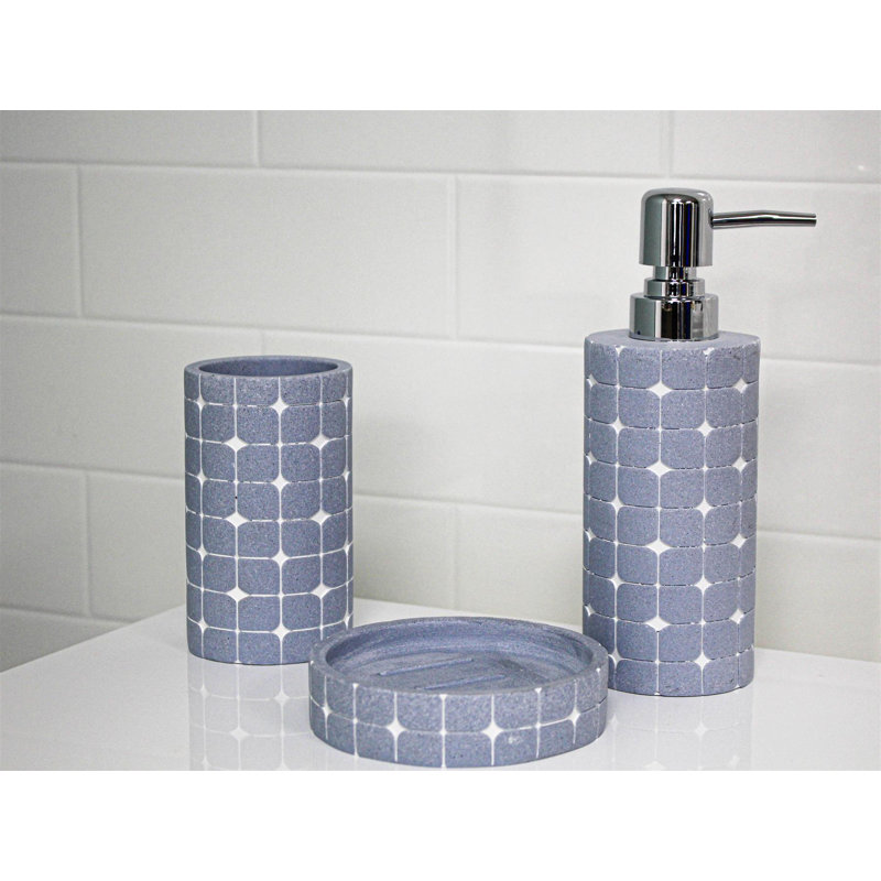 Shoib Bathroom Accessory Set, Sky Blue