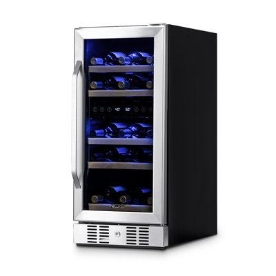 Newair 15 in. 29 Bottle Wine Refrigerator in Stainless Steel