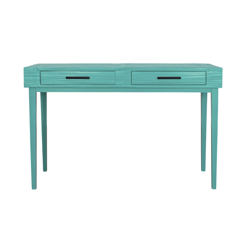 Andros Solid Wood Writing Desk, Truquoise