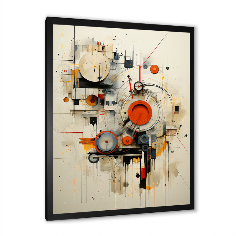 «Intricate Abstraction Shapes I», art mural abstrait, Cadre photo noir, H 32 po x l 16 po x P 1 po
