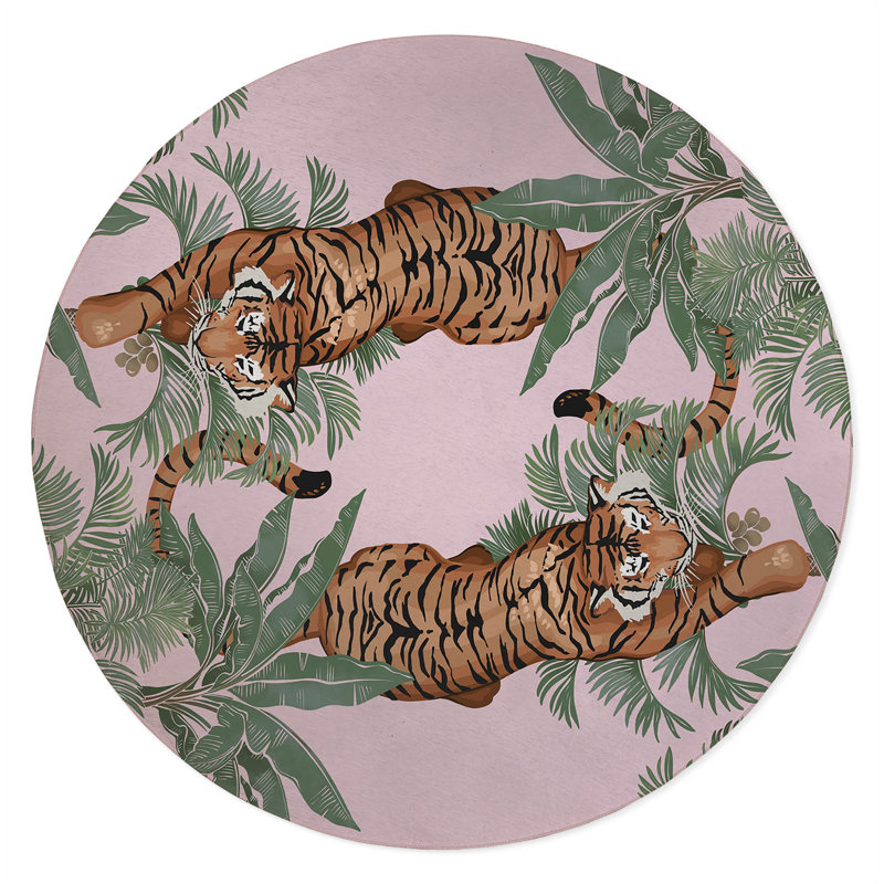 Tapis extérieur Rumble In the Jungle, Rond 5 pi